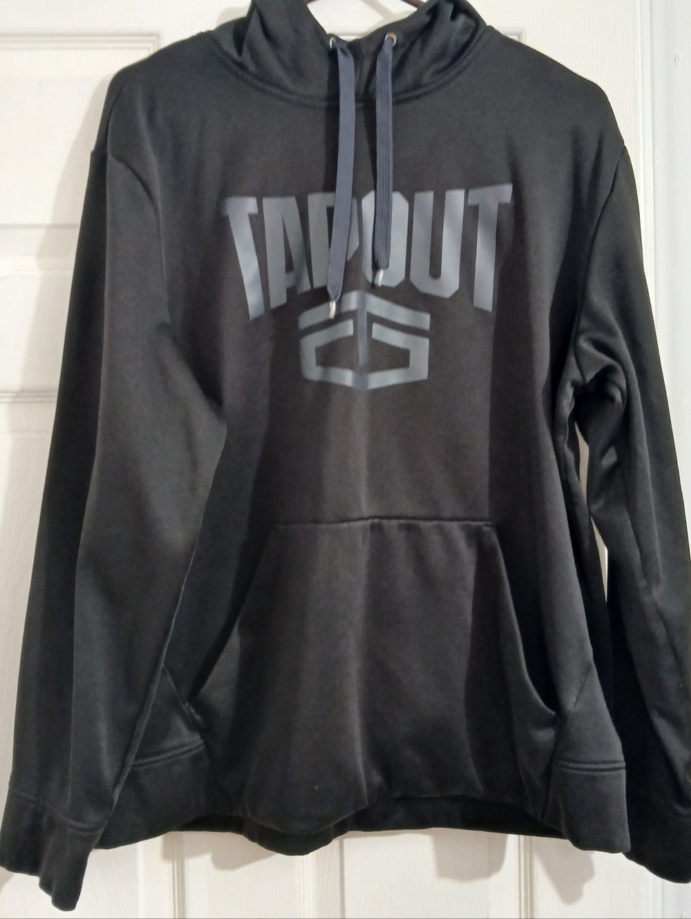 TAPOUT Logo XL / EG Black Warm Hoodie Long Sleeve Draw Strings Pullover